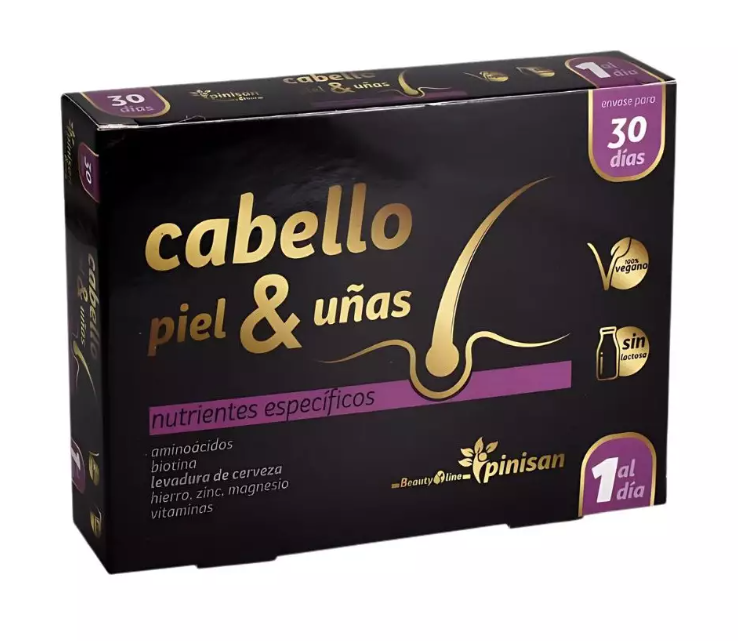  Cabello, Piel y Uñas, 30 Cápsulas de 805 mg