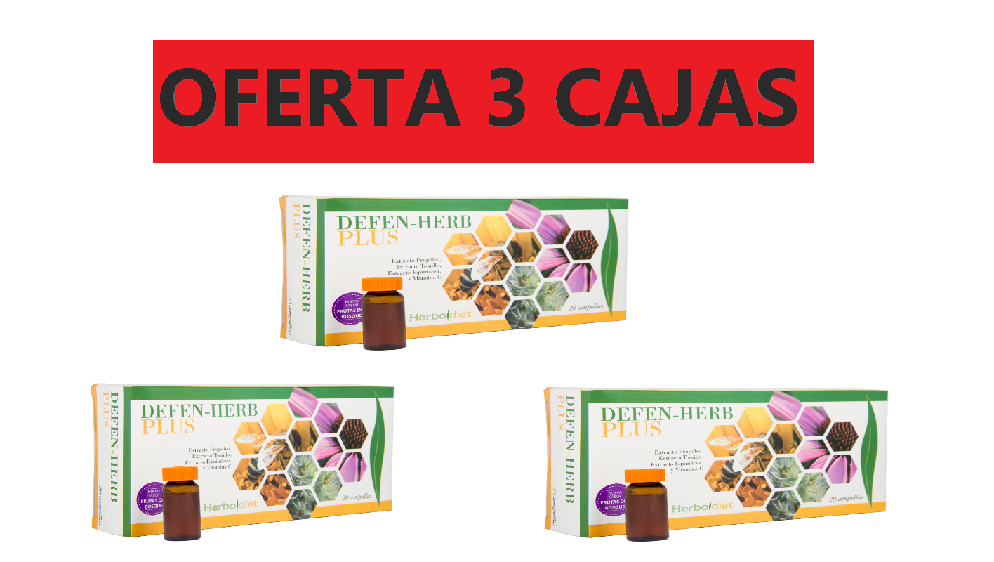 3 Cajas de Defen-Herb Plus 20 ampollas