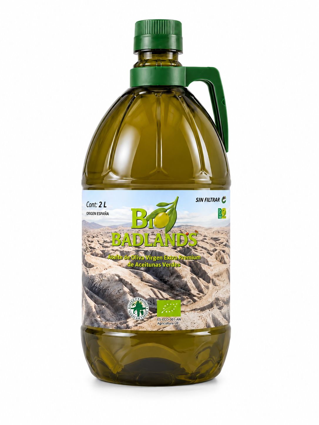 Aceite De Oliva Virgen Extra Premium Aceitunas Verdes, 2L