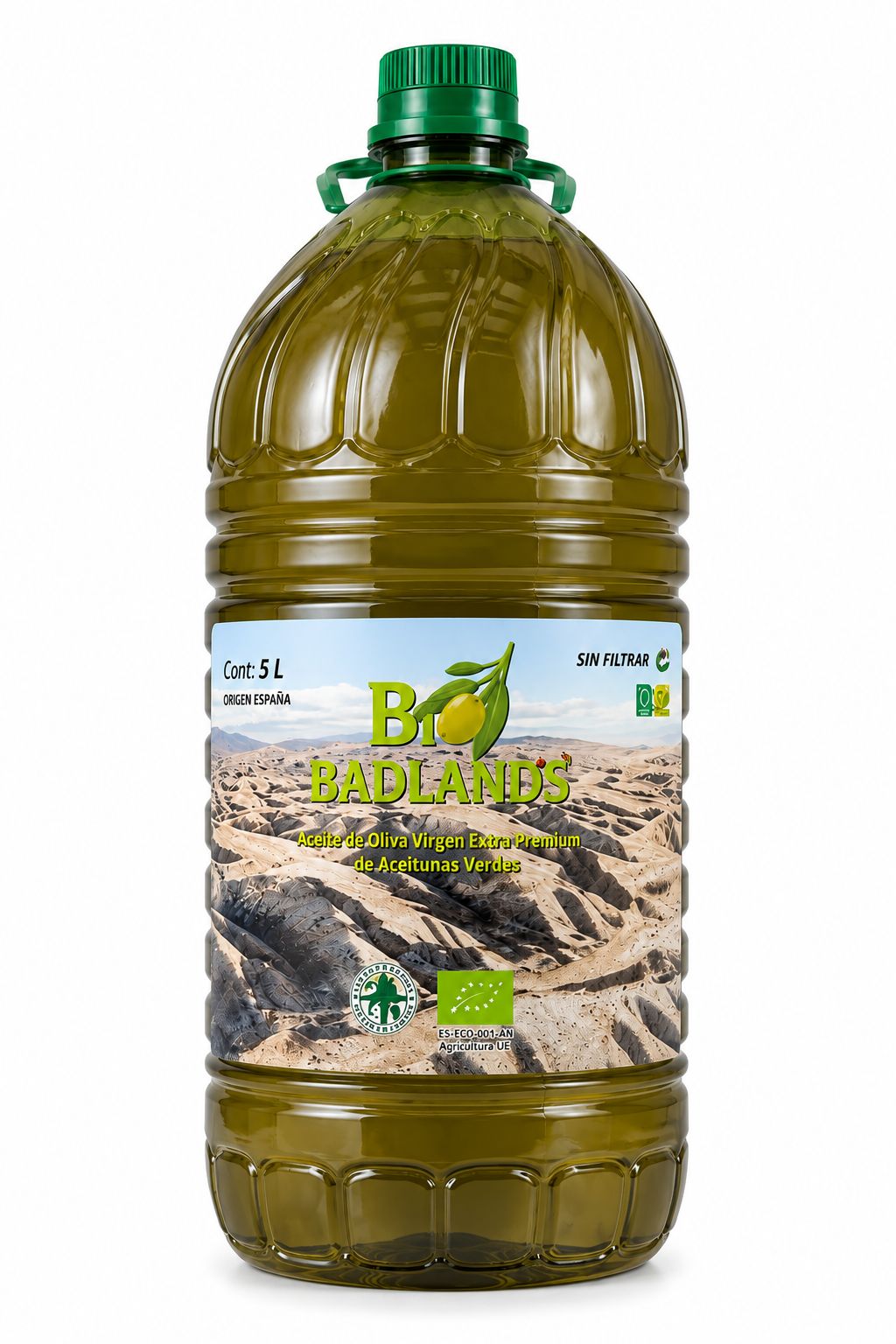 Aceite De Oliva Virgen Extra Premium Aceitunas Verdes, 5L