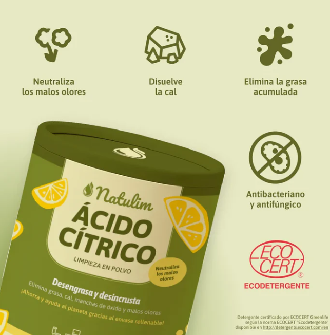 Ácido cítrico, Limpieza en Polvo, 500g