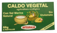 Caldo Vegetal Ecológico con Sal Marina Natural 66 g., 6 pastillas