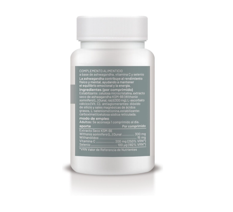 Ashwaganda, Comprimidos de Plantas, 30 Comprimidos, Complemento Alimenticio