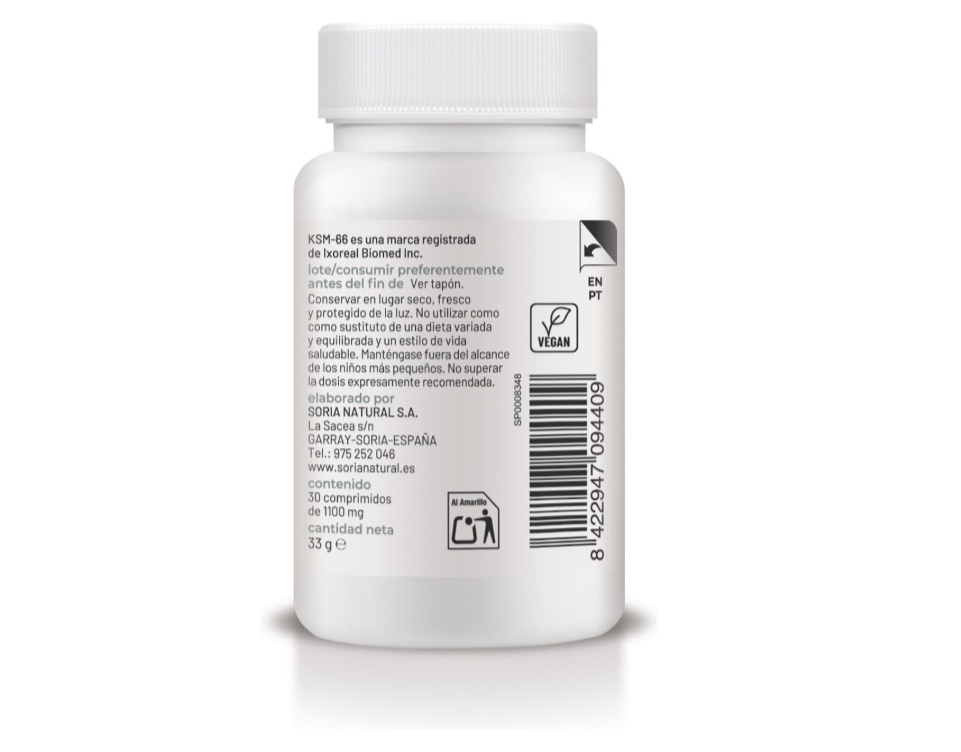 Ashwaganda, Comprimidos de Plantas, 30 Comprimidos, Complemento Alimenticio