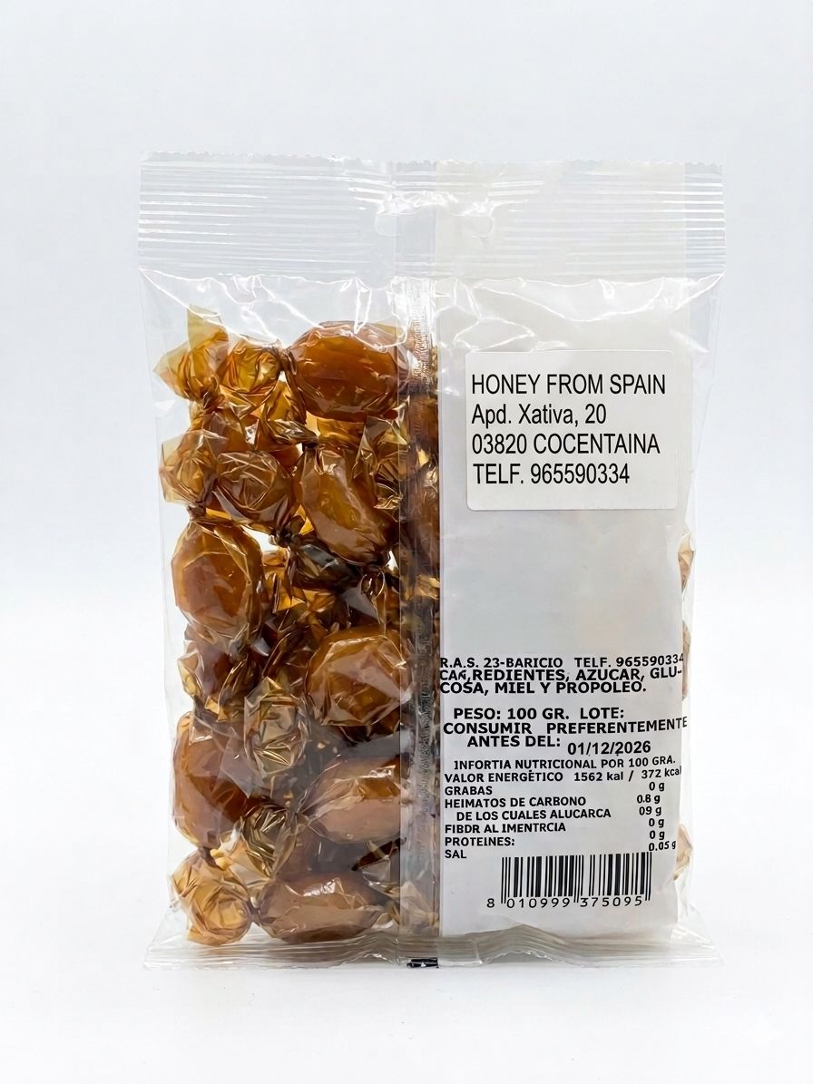 Caramelos Miel Jengibre, 100 g