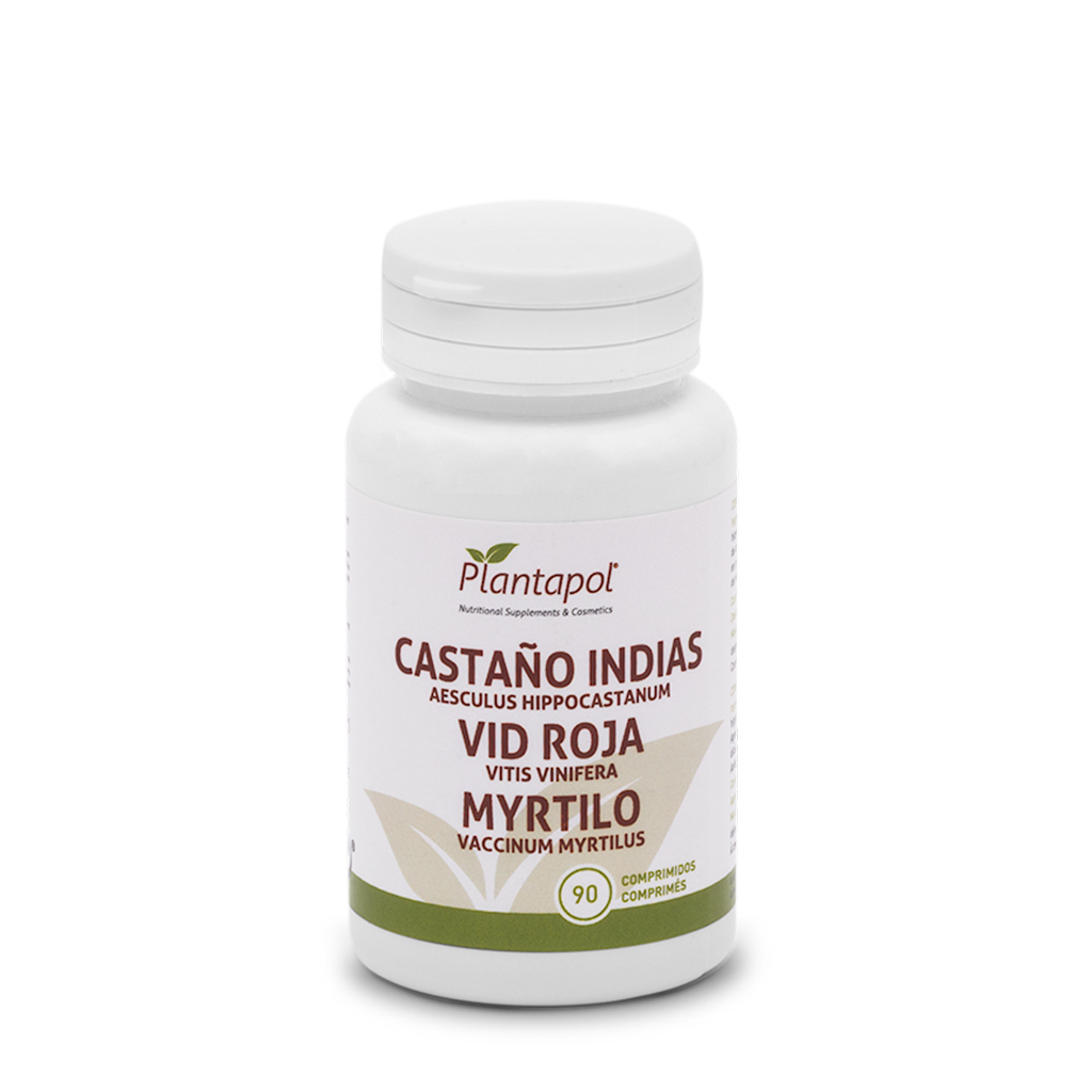 Castaño Indias, Vid roja y Myrtilo, 90 comprimidos