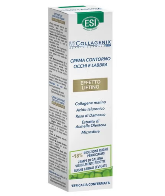 Collagenix 15 ml, Crema Contorno Ojos y Labios, Efecto Lifting Colágeno Marino, Bio