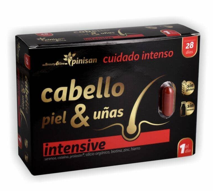 Intensive, Cuidado Intenso Cabello, Piel y Uñas, 28 Cápsulas de 745 mg
