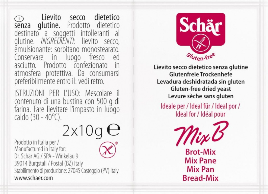 Levadura Deshidratada Sin Gluten, 20 g
