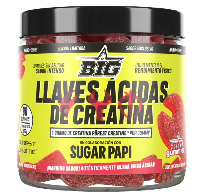 Llaves Ácidas de Creatina, sin Azúcar, 90 Gominolas