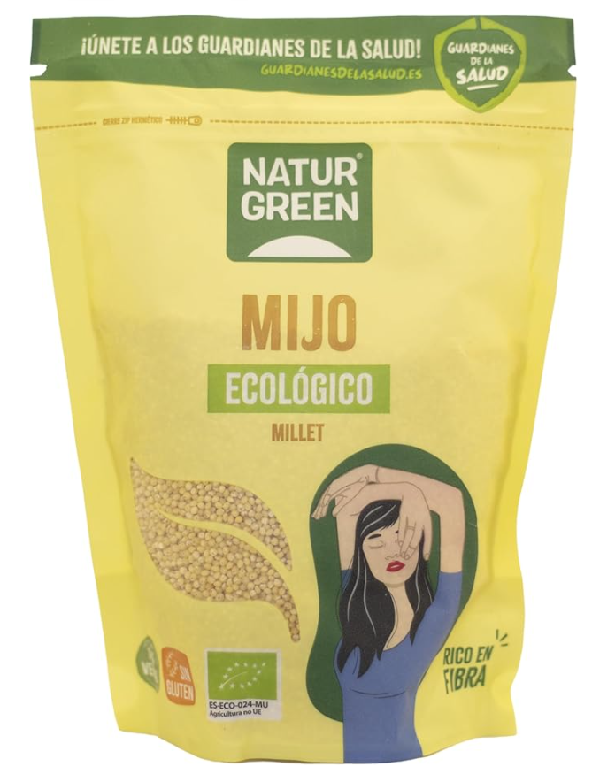 Mijo Ecológico, Sin Gluten, 500 g