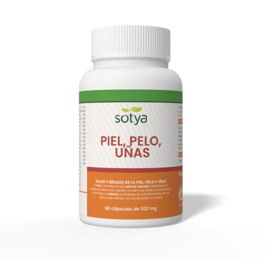 Piel, Pelo, Uñas, 522mg, 60 cápsulas