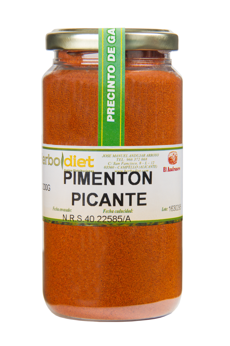 Pimentón Picante, 200 g.