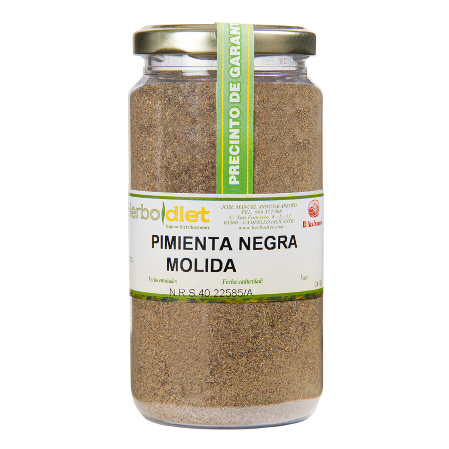 Pimienta Negra Molida, 210 g.