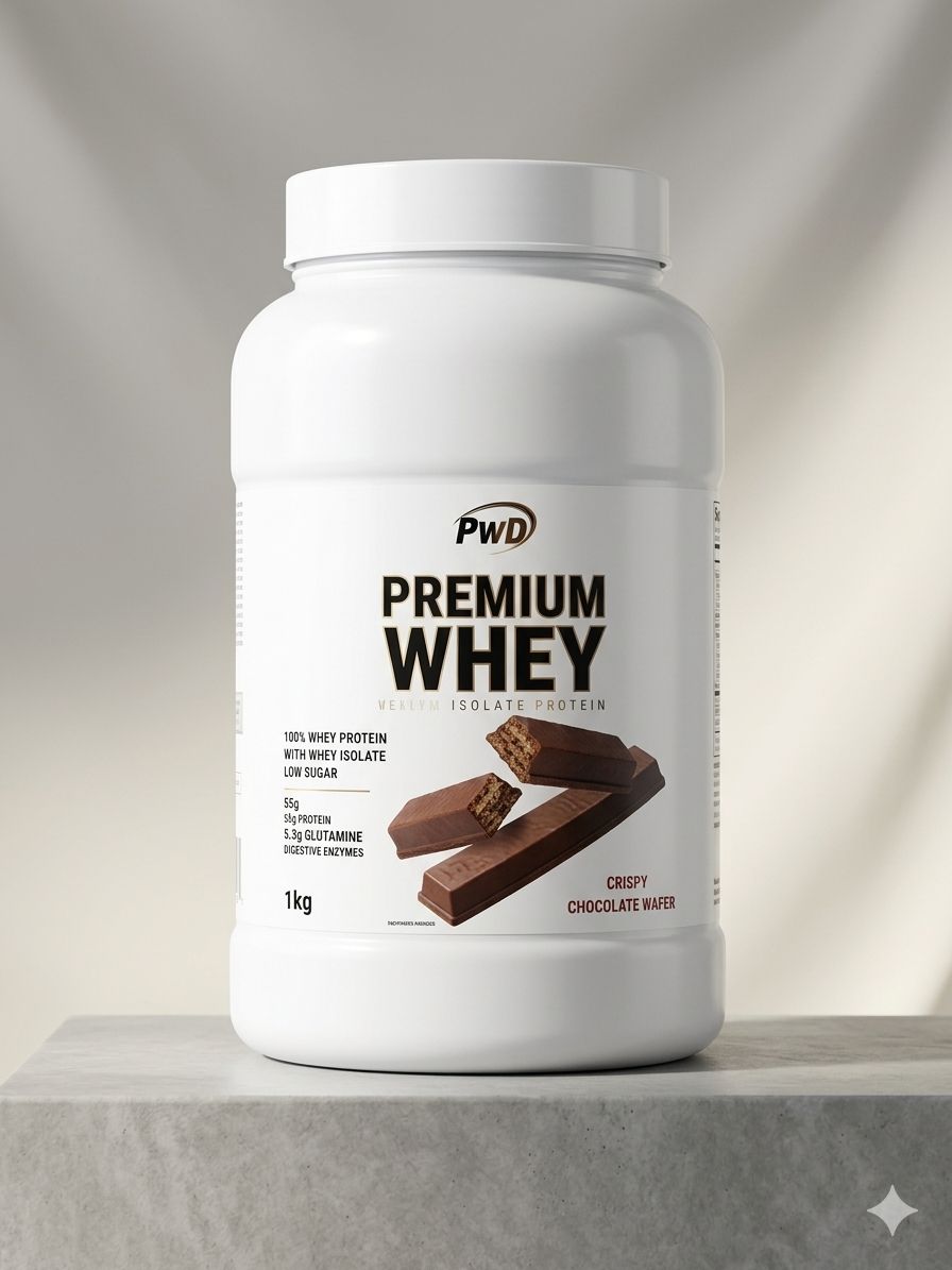 Premium Whey, Proteína Sabor Crispy Chocolate Wafer, 1 Kg