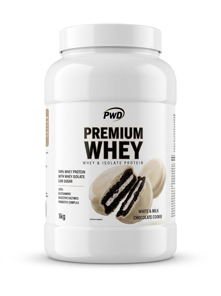 Premium Whey, Proteína Sabor White & Milk Chocolate Cookie, 1 Kg