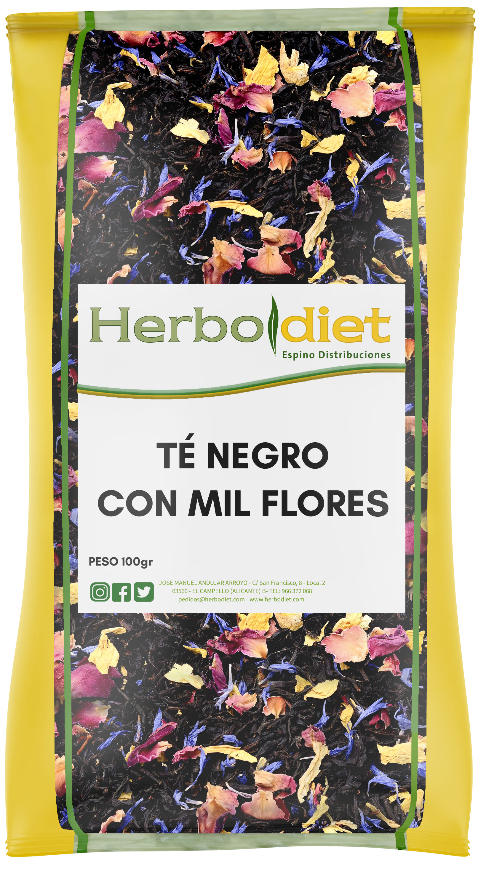 Té Negro con Mil Flores 100gr