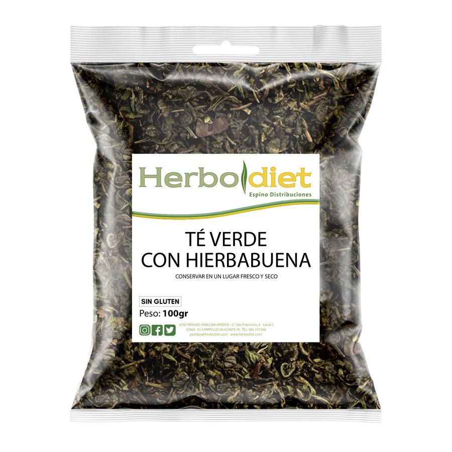 TÉ VERDE CON HIERBA BUENA