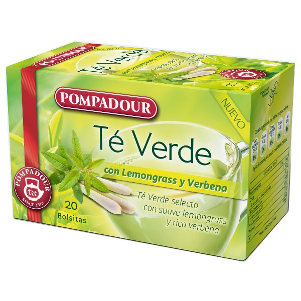 Té Verde con Lemongrass y Verdana, 20 bolsitas